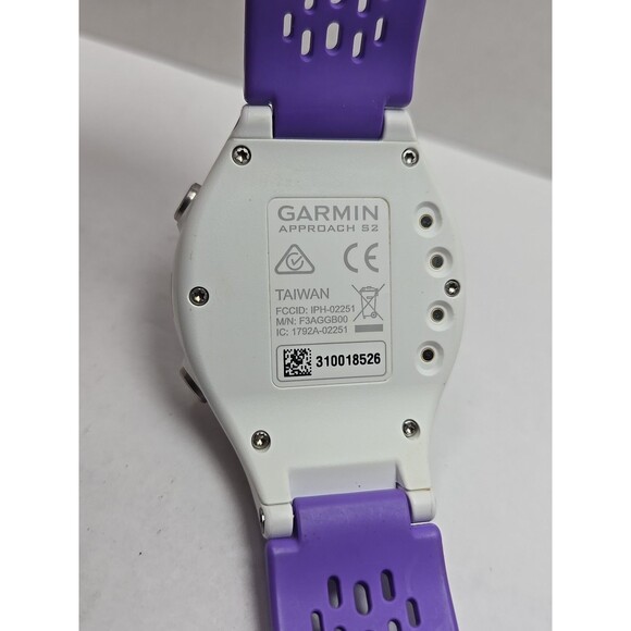 Garmin Approach S2 Golf GPS Watch White Purple Rechargeable Tested US W/ Charger - Picture 10 of 12